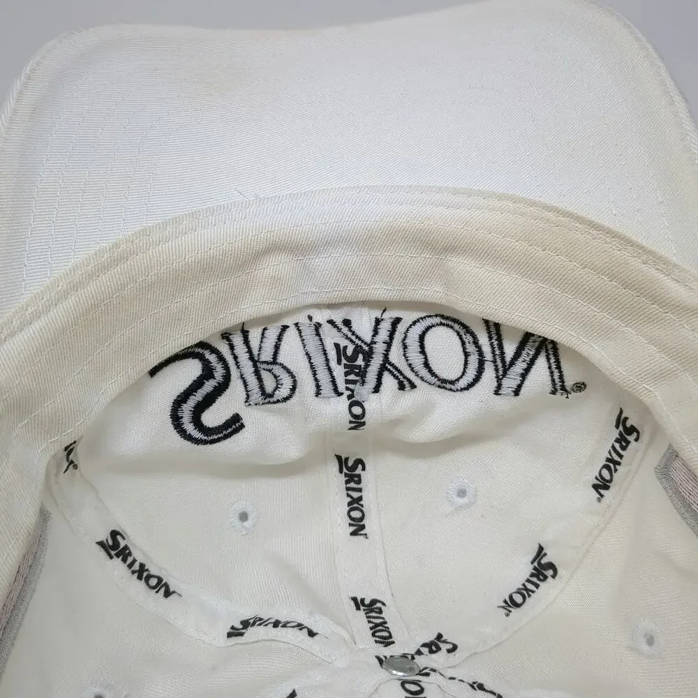 Srixon Baseball Cap White One Size Z-STAR Golf Logo Cotton Slideback Sport Hat